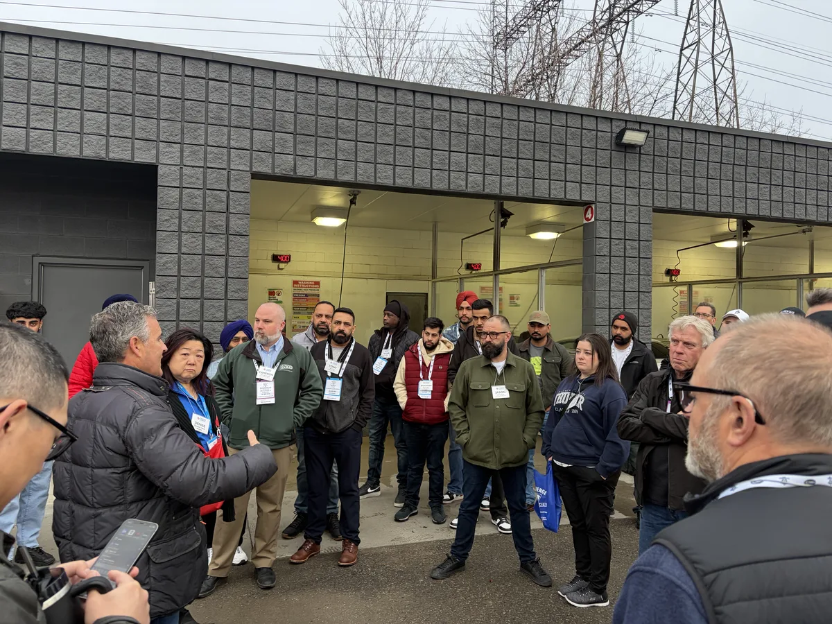 Industry facility tour group